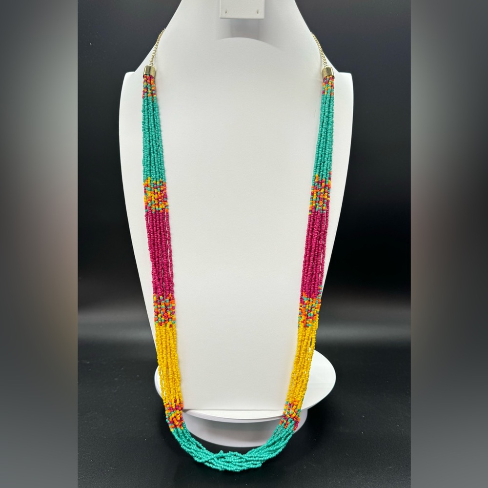 MIXIT Stunning Long Multilayer Beaded Necklace